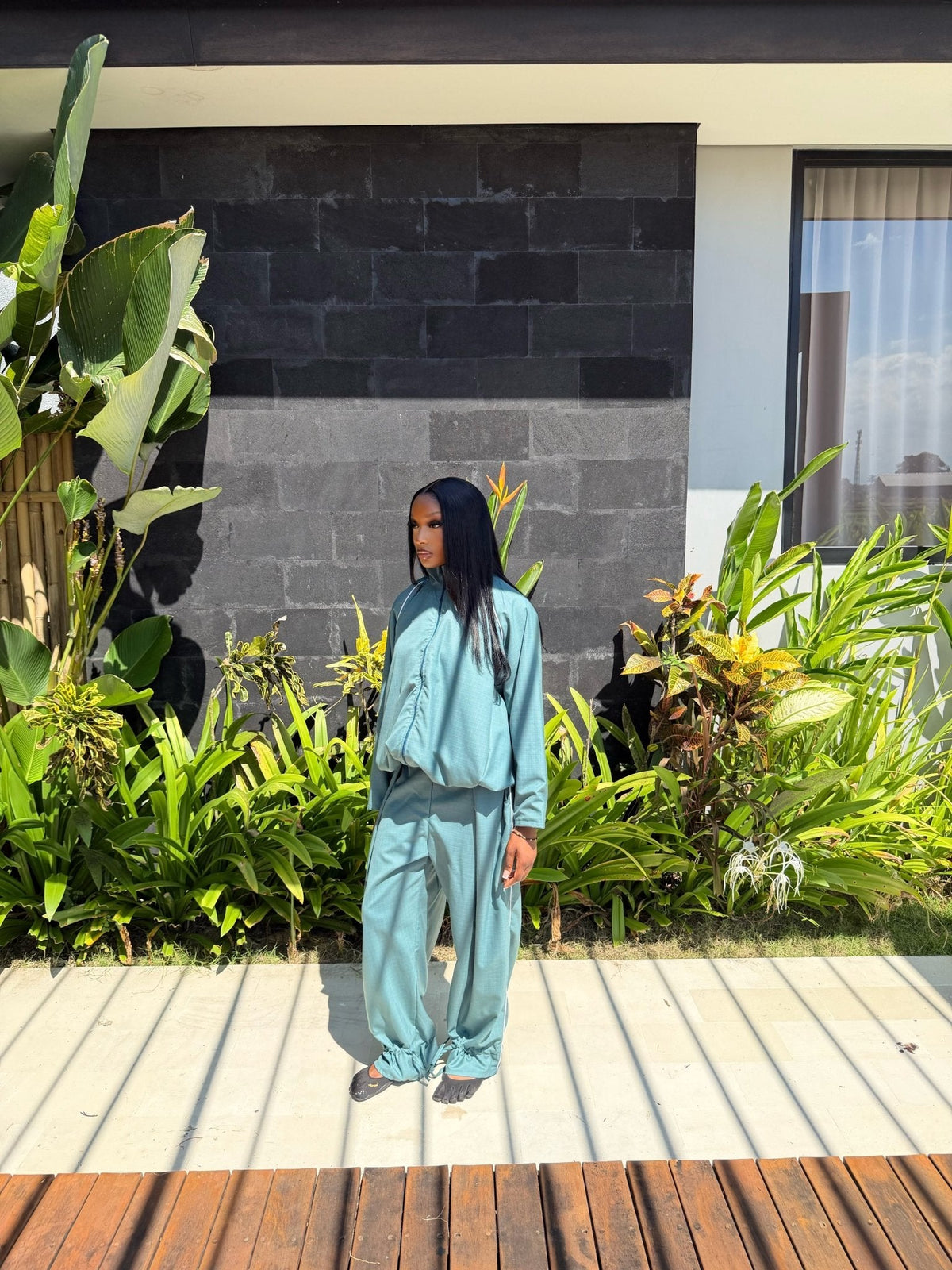 Ensemble Jogging Imen Vert sauge foncé