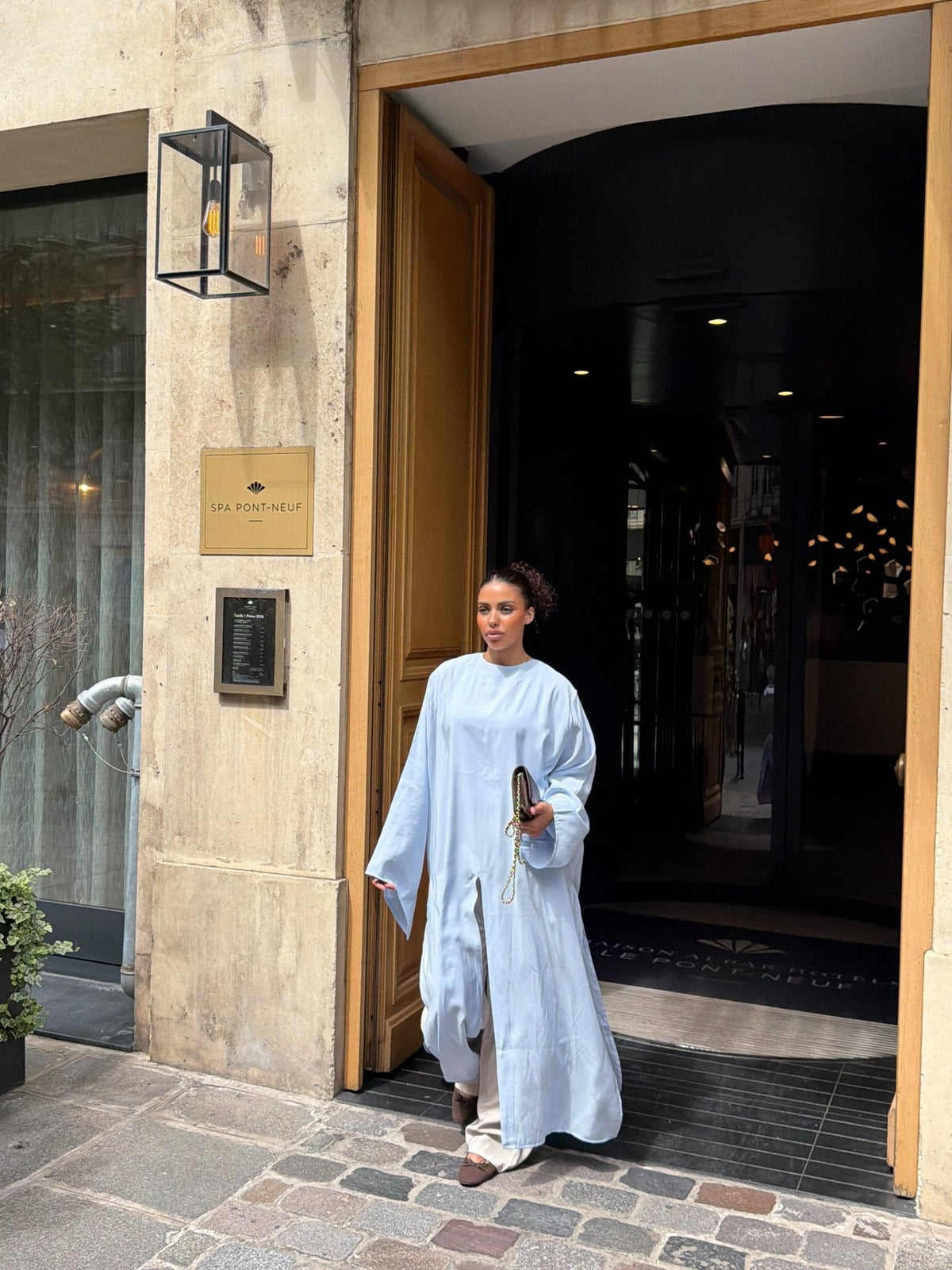 Abaya Salma Bleu ciel