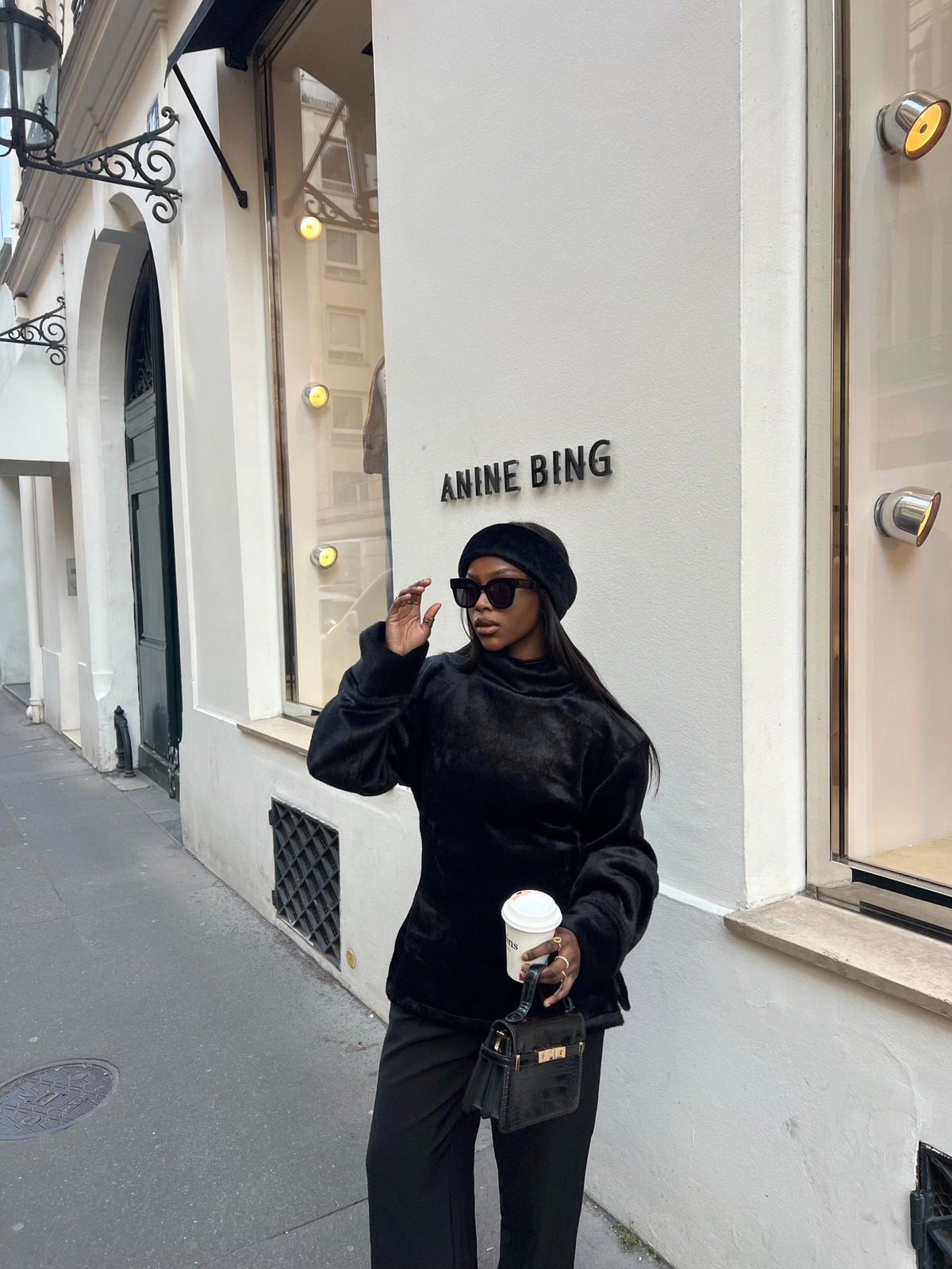 Ensemble Teddy Noir ( Fourrure et Pull )